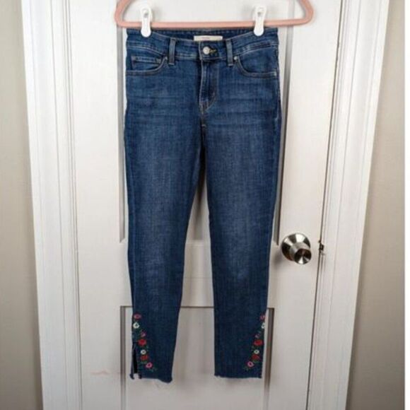 Levi's | 711 Skinny Embroidered Jeans Sz 24 - Picture 1 of 7